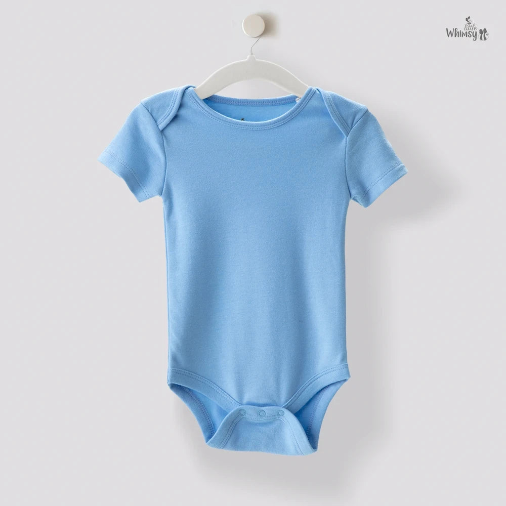Light Steel Blue Organic Cotton Onesie