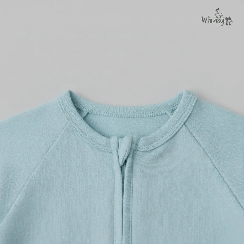 Pastel Teal Full-Sleeve Baby Romper