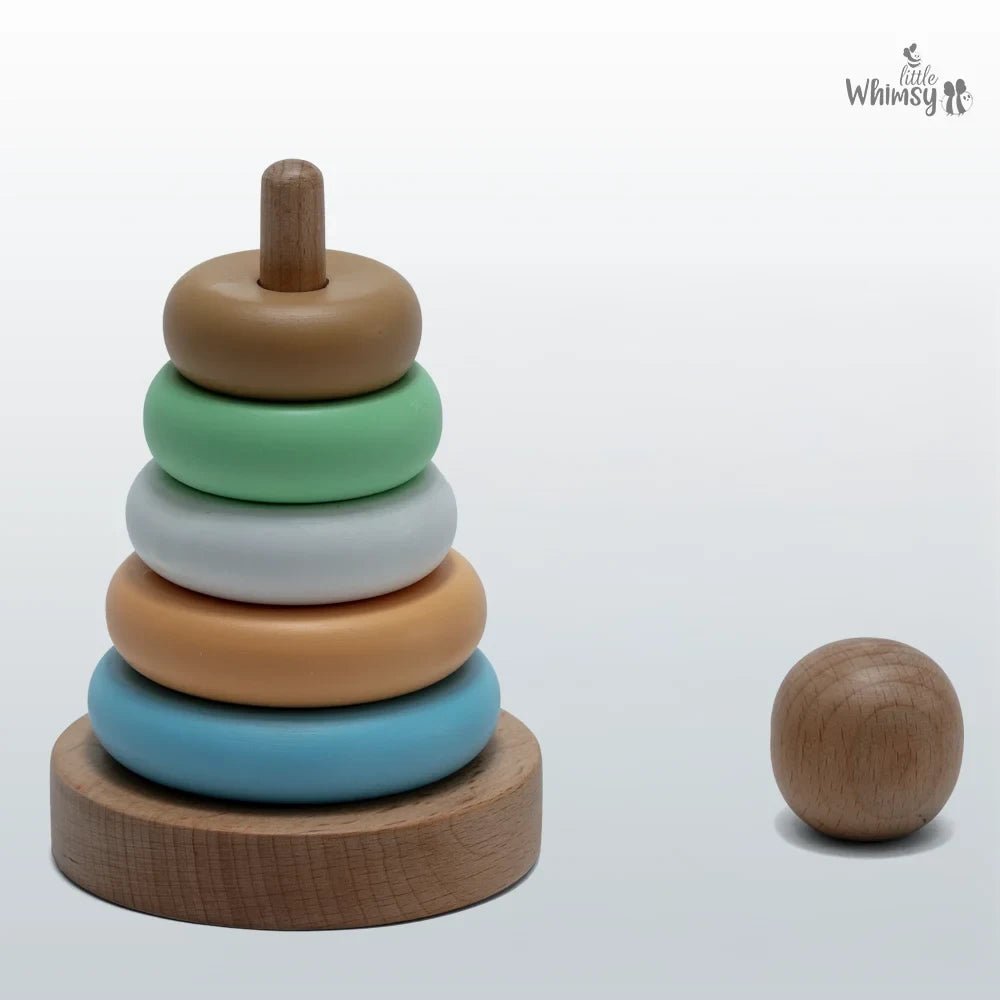 Marshmallow Rings Wooden Ring StackerLittle WhimsyWooden Toys