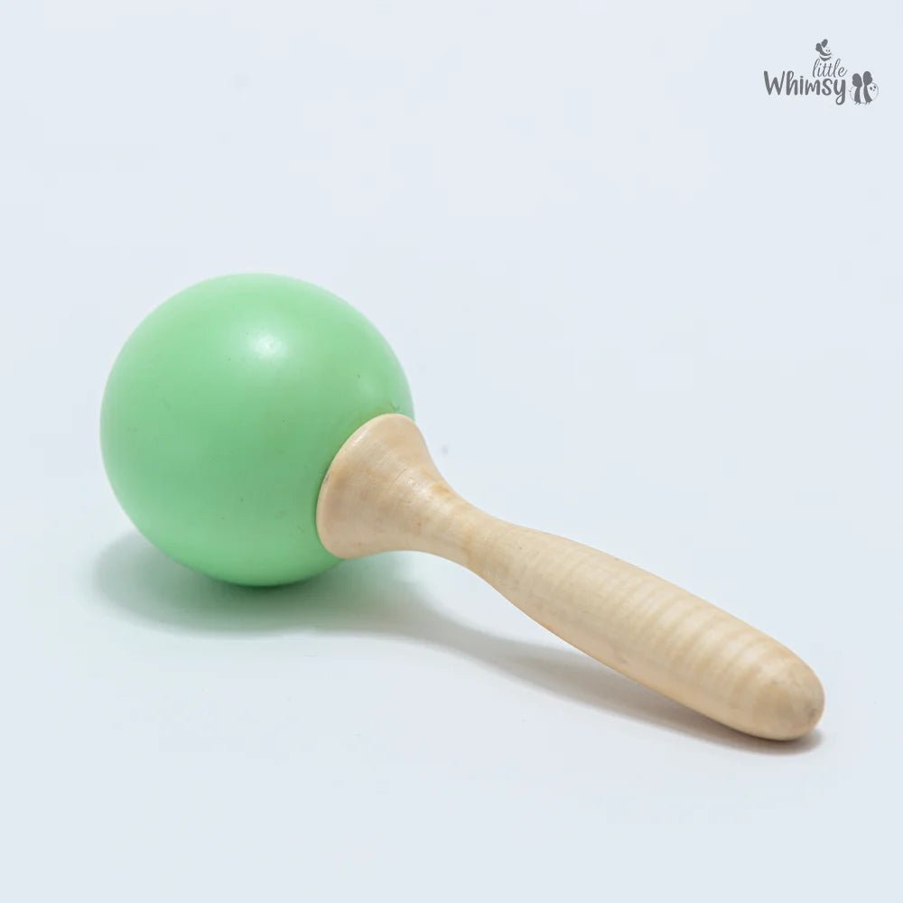 Minty Melody Wooden Pastel Green RattleLittle WhimsyWooden Rattle